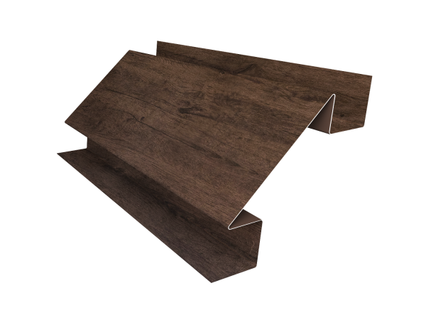 Угол внутренний сложный 75мм 0,45 Print Elite Antique Wood TwinColor (2м)