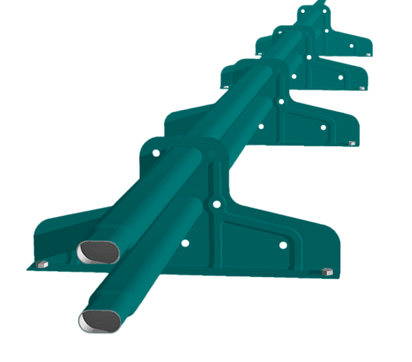 Снегозадержатель Стандарт Т4 d 40х20 RAL 5021 (3м)