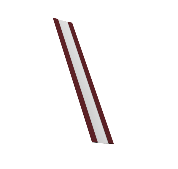 Крепежная планка жалюзи Milan, Milan Slim, Tokyo 0,5 PE lite RAL 3005 красное вино (2,5м)