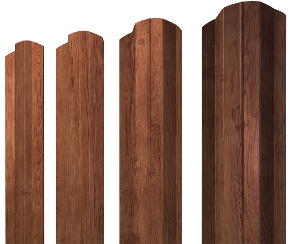 Штакетник М-образный B фигурный 0,45 Print Premium Rowan Wood Intense FTC
