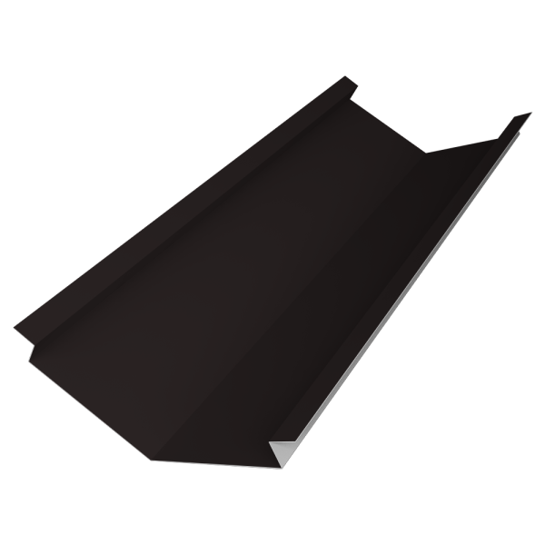 Планка ендовы нижней для композитной черепицы 140х140 0,5 Velur X RAL 9005 черный (2м)
