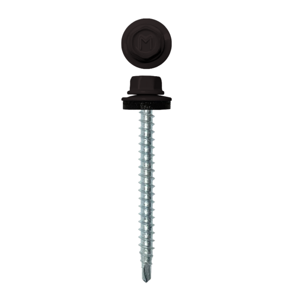 Саморез кровельный Daxmer 4,8х50 (150шт) сверло №1 RAL 9005