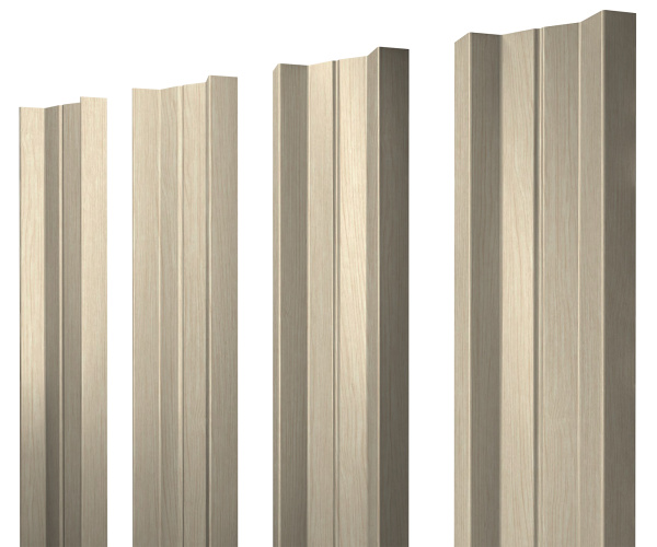 Штакетник М-образный А с прямым резом 0,45 Print Elite Milky Wood TwinColor