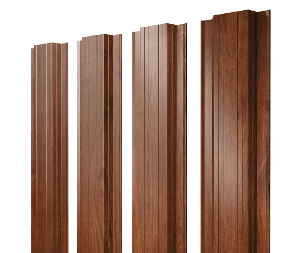 Штакетник Прямоугольный с прямым резом 0,45 Print Elite Rowan TwinColor
