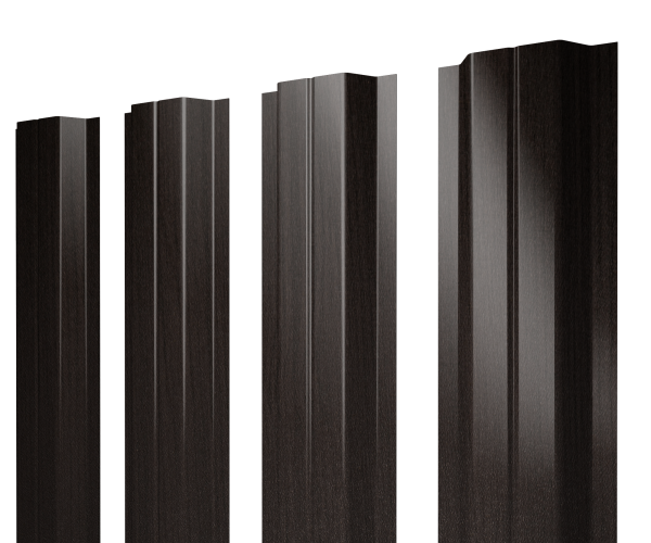 Штакетник П-образный A с прямым резом 0,45 Print Elite Coffee Wood TwinColor