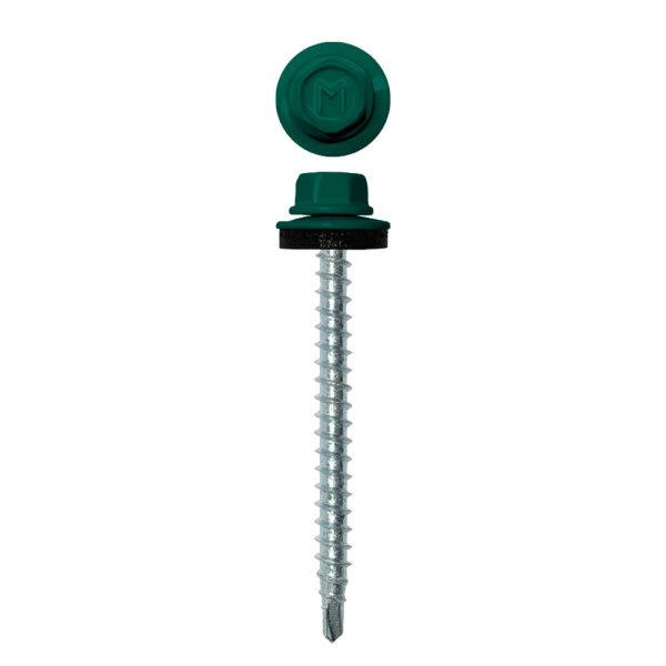 Саморез кровельный Daxmer 4,8х50 (150шт) сверло №1 RAL 6026