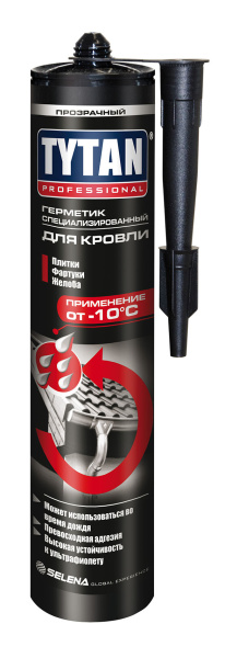 Герметик Tytan Professional специализированный для кровли 310мл прозрачный (до -10) (93824)
