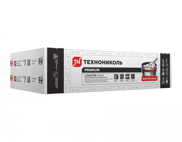 Плита теплоизоляционная Logicpir Баня Ф/Ф Г1 L-1190х590х30 (5,616м2)