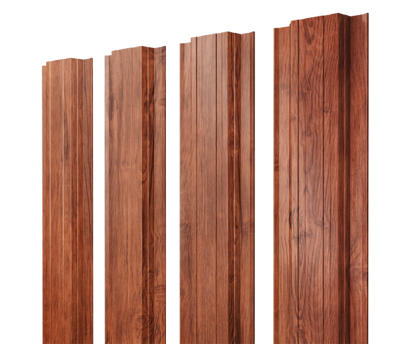 Штакетник Прямоугольный с прямым резом 0,45 Print Premium Rowan Wood Intense FTC
