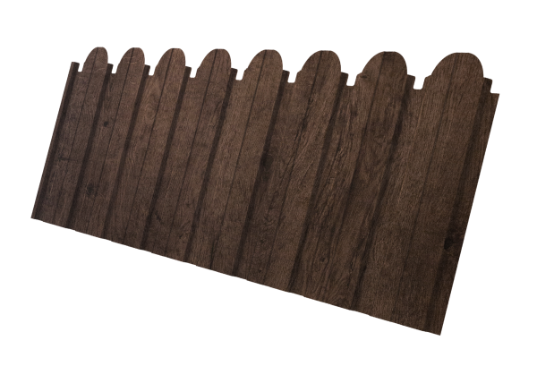 Профнастил C10B фигурный 0,45 Print Elite Antique Wood TwinColor