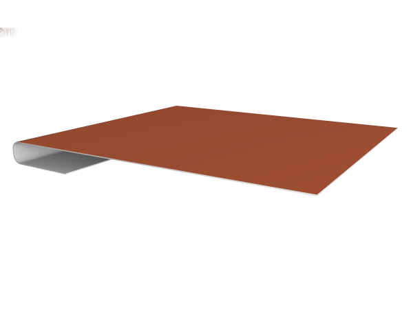 Планка завершающая 0,5 Satin с пленкой RAL 8004 терракота (2м)
