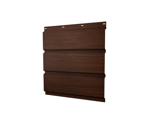Софит металлический без перфорации 0,45 Print Elite с пленкой Choco Wood TwinColor