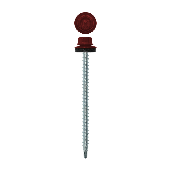 Саморез кровельный Daxmer 4,8х70 RAL 3011 (100) сверло №1