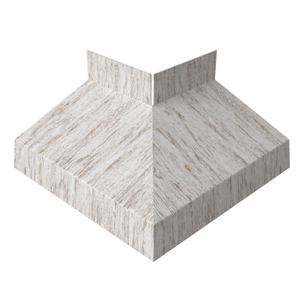 Угол отлива внешний 50 0,45 Print Elite с пленкой Snow Wood TwinColor