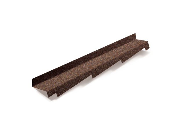 Планка примыкания правая для композитной черепицы Metrotile кофе (1,25м)