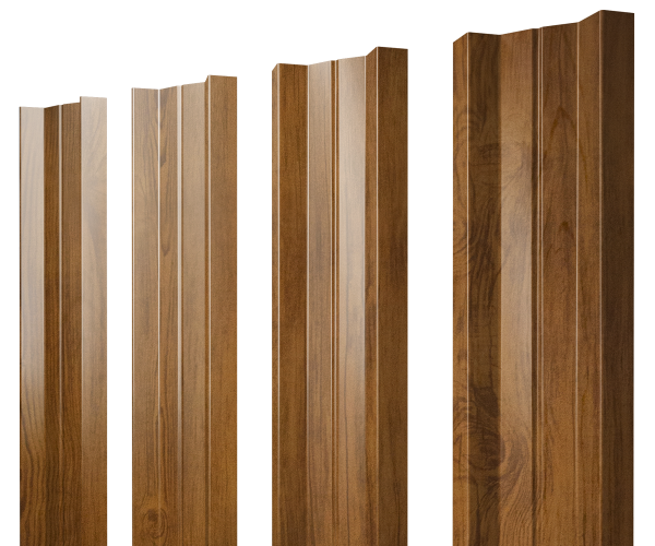 Штакетник М-образный А с прямым резом 0,45 Print-Double Elite Golden Wood