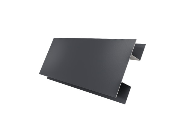 Планка H-образная стыковочная сложная 0,5 Satin Matt TX RAL 7024 мокрый асфальт (2м)