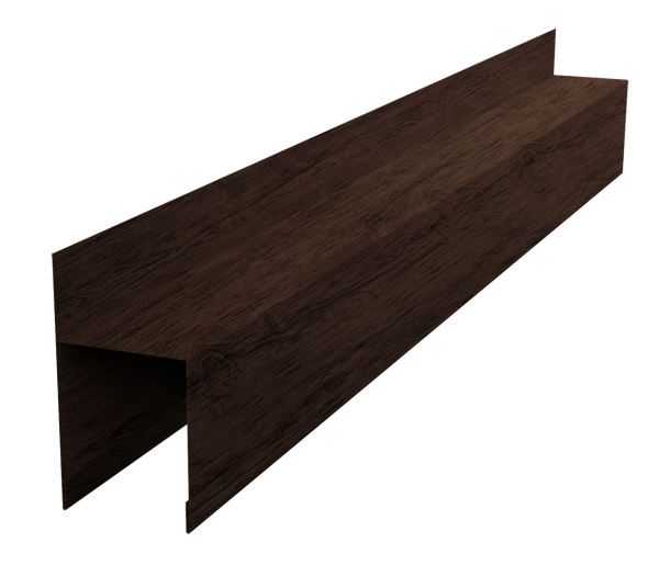 Планка опорная составная внешняя для забора жалюзи Palermo 0,45 Print-Double Premium Antique Wood (3м)