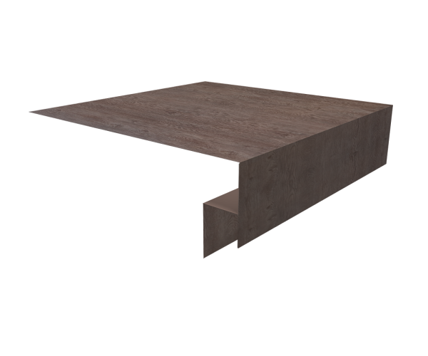Планка околооконная сложная Экобрус Grand Line 250х50х25 0,45 Print Elite White Wood TwinColor (3м)