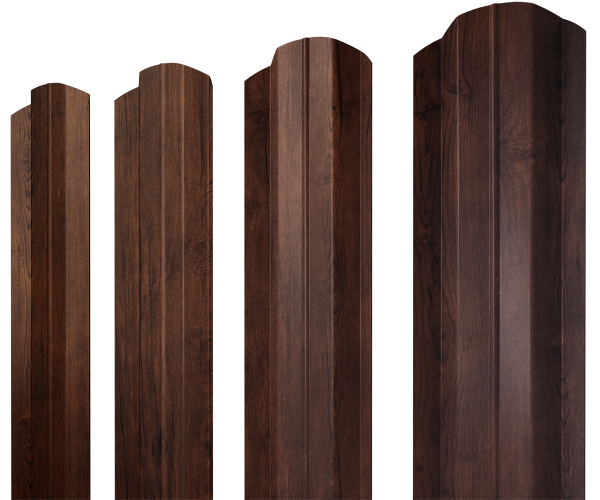 Штакетник М-образный B фигурный 0,4 Print Premium Cherry Wood Fresh TwinColor