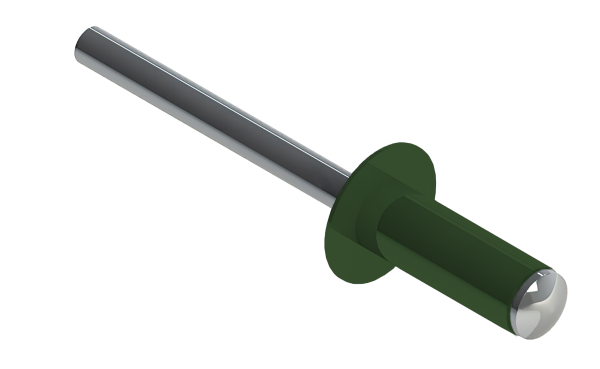 Заклёпка вытяжная Daxmer 4,0х10 (1000шт) алюм/сталь RAL 6002