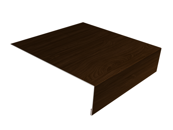 Планка лобовая/околооконная простая 190х50 0,45 Print Elite Choco Wood TwinColor (3м)