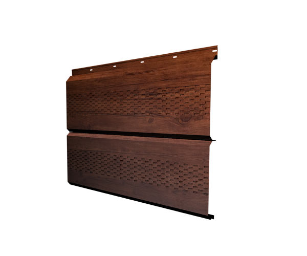 Софит ЭкоБрус new c перфорацией 0,45 Print Premium с пленкой Cherry Wood Fresh TwinColor