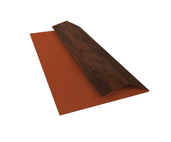 Планка финишная Блок-Хаус new Grand Line 0,45 Print Premium Cherry Wood Dark FTC (3м)
