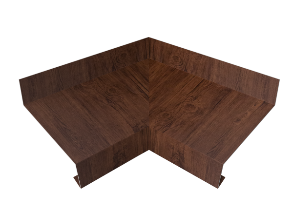 Угол отлива внутренний 70 0,45 Print Premium с пленкой Cherry Wood Fresh TwinColor