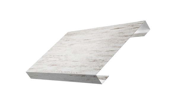 Ламель лицевая 125 забора жалюзи Texas 0,45 Print Elite Snow Wood TwinColor