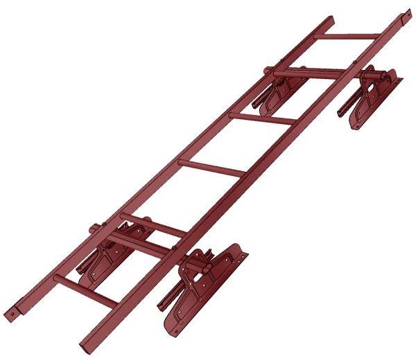 Лестница кровельная под фальц RAL 3011 (1,92м)