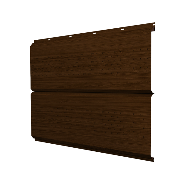 Софит ЭкоБрус new c перфорацией 0,45 Print Elite Choco Wood TwinColor