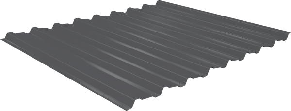Профнастил Estet C19 0,5 PE-Double RAL 7024 мокрый асфальт