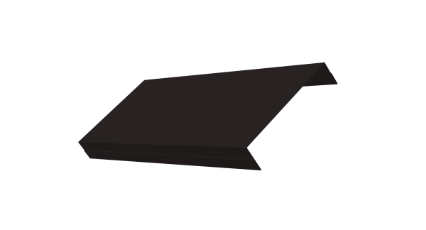 Ламель обратная 125 забора жалюзи Texas 0,45 PE-Double RAL 9005 черный