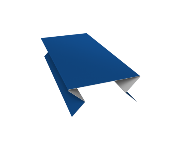 Планка угла внешнего составная нижняя 0,5 Satin с пленкой RAL 5005 сигнальный синий (3м)
