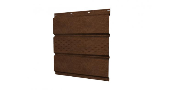 Софит металлический центральная перфорация 0,45 Print Elite с пленкой Antique Wood TwinColor