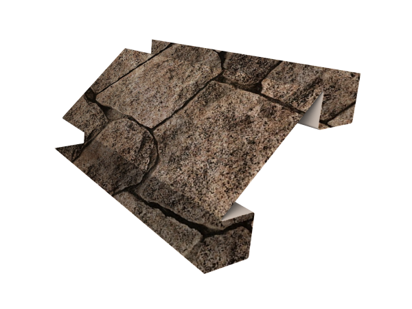 Угол внутренний сложный 75мм 0,45 Print Elite King Stone TwinColor (3м)