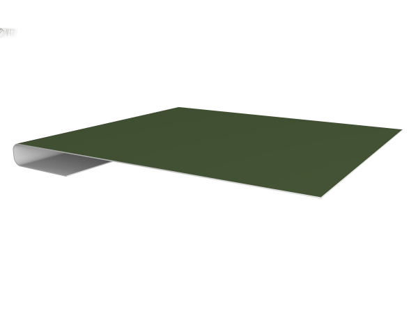 Планка завершающая 0,5 Satin Matt TX RAL 6020 хромовая зелень (2м)