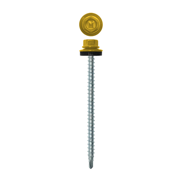 Саморез кровельный Daxmer 4,8х70 RAL 1018 (100) сверло №1