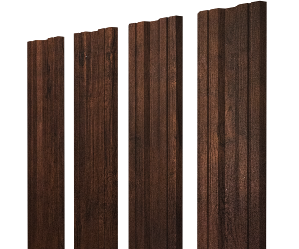 Штакетник Twin с прямым резом 0,45 Print-Double Premium Cherry Wood Dark F