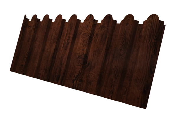 Профнастил С20A фигурный 0,45 Print Elite Cherry Wood TwinColor
