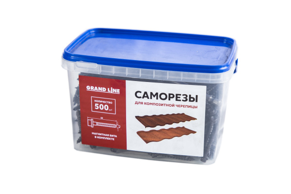 Саморезы для композитной черепицы, зеленый (500шт)