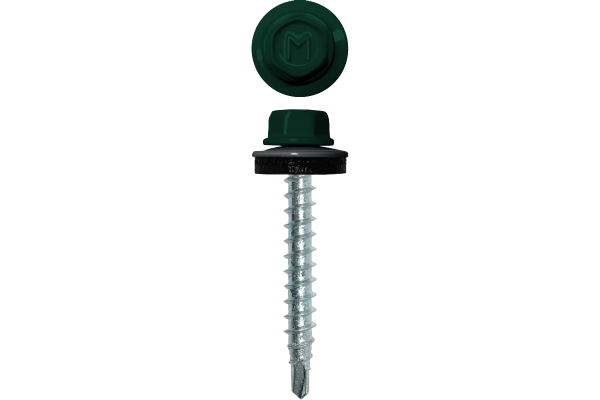 Саморез кровельный Daxmer 4,8х29 (250шт) сверло №1 RAL 6005