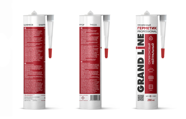 Герметик Grand Line Professional кровельный силиконовый нейтральный 280мл прозрачный