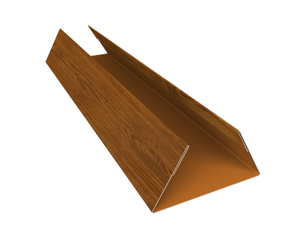 Планка стыковочная составная нижняя 0,45 Print Elite Golden Wood TwinColor (2м)