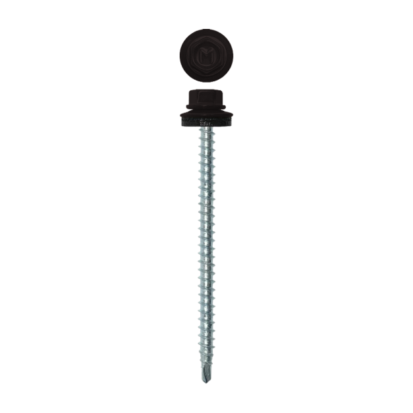 Саморез кровельный Daxmer 4,8х70 (100шт) сверло №1 RAL 9005