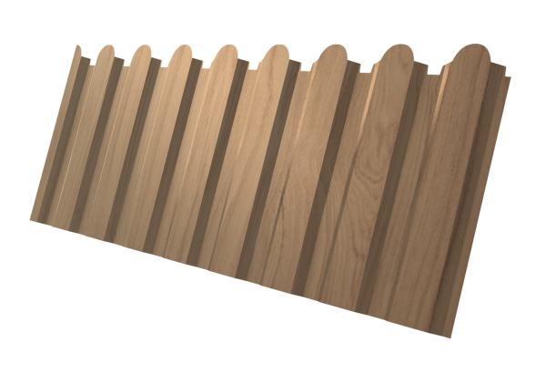 Профнастил С20A фигурный 0,45 Print Elite Honey Wood TwinColor