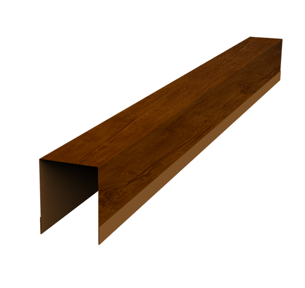 Планка опорная составная внутренняя для забора жалюзи Palermo 0,45 Print Premium Golden Wood Intense FTC (3м)