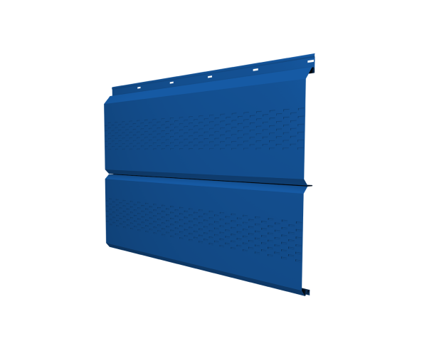 Софит ЭкоБрус с перфорацией 0,345 Grand Line 0,5 Satin с пленкой RAL 5005 сигнальный синий