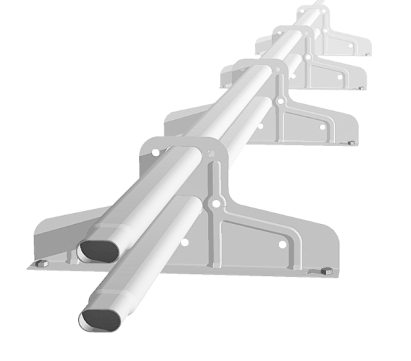 Снегозадержатель Стандарт Т4 d 40х20 RAL 9003 (3м)